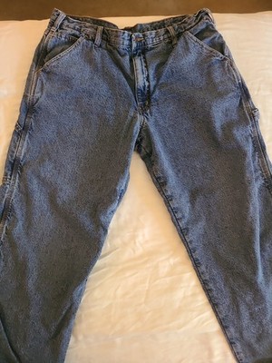 FULL BLUE Carpenter Blue Jeans Lined 38x30  Work Denim Jeans