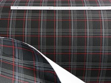 Karo Stoff Bezugsstoff für VW Golf GTI Sitze Clark Karo-Rot (21,36 EUR/m²)