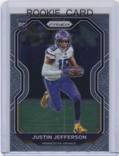 JUSTIN JEFFERSON ROOKIE CARD 2002 PRIZM #389 RC Minnesota Vikings Football NFL. rookie card picture