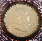 1963 Half Dollars/Franklin 90% Silver Half Dollar in Info Folder