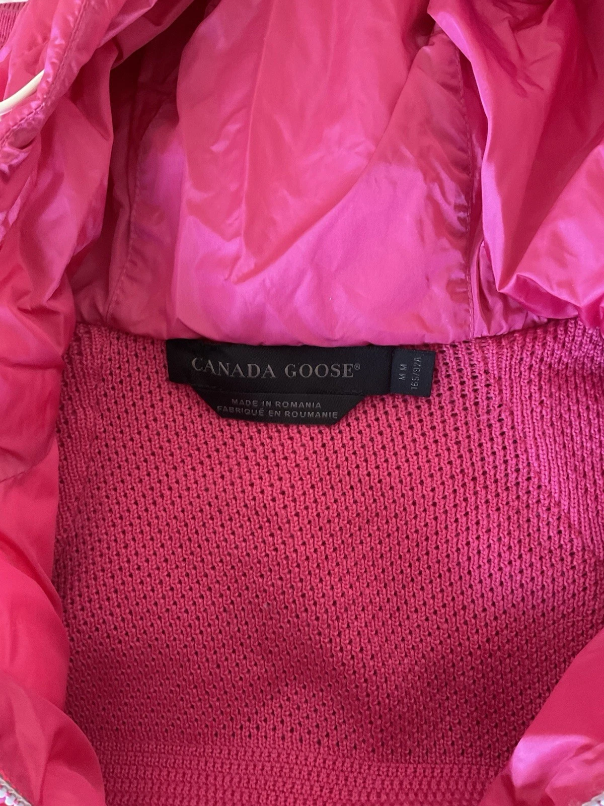 Felpa con cappuccio Canada Goose Hybridge trapuntata in maglia bella rosa