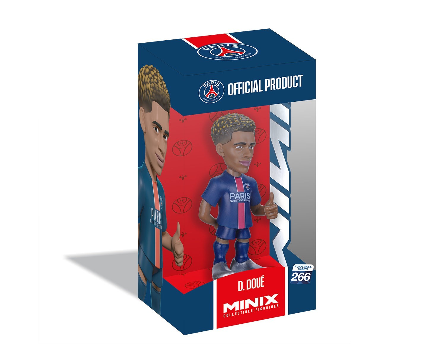 Figurine PSG Désiré Doué N° 266 de 15cm en PVC pour collectionneur