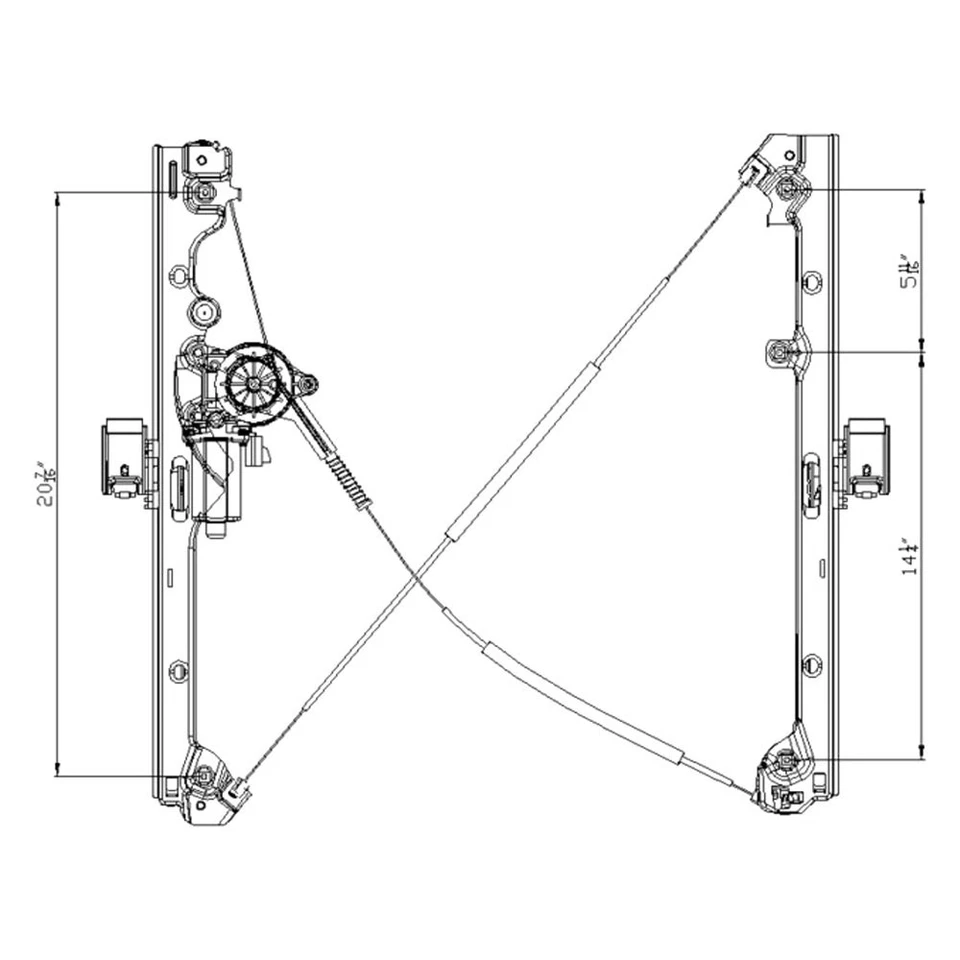 For Chevy Silverado 1500 Classic 07 Window Regulator and Motor Assembly Front Foto 4 de 4