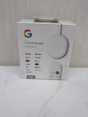 Google Chromecast with Google TV 4K Media Streamer Snow GA01919-US