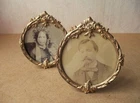 Very nice pair of Napoleon III era gilded bronze photo holder frames.