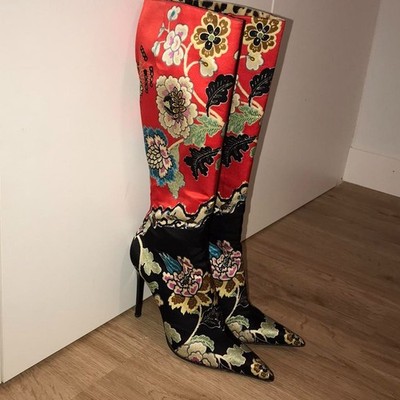 Roberto Cavalli S/S 2003 silk boots