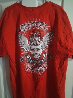 West Coast Choppers Men's T-Shirt Size XXL 2XL Vintage, Long Beach, CA,