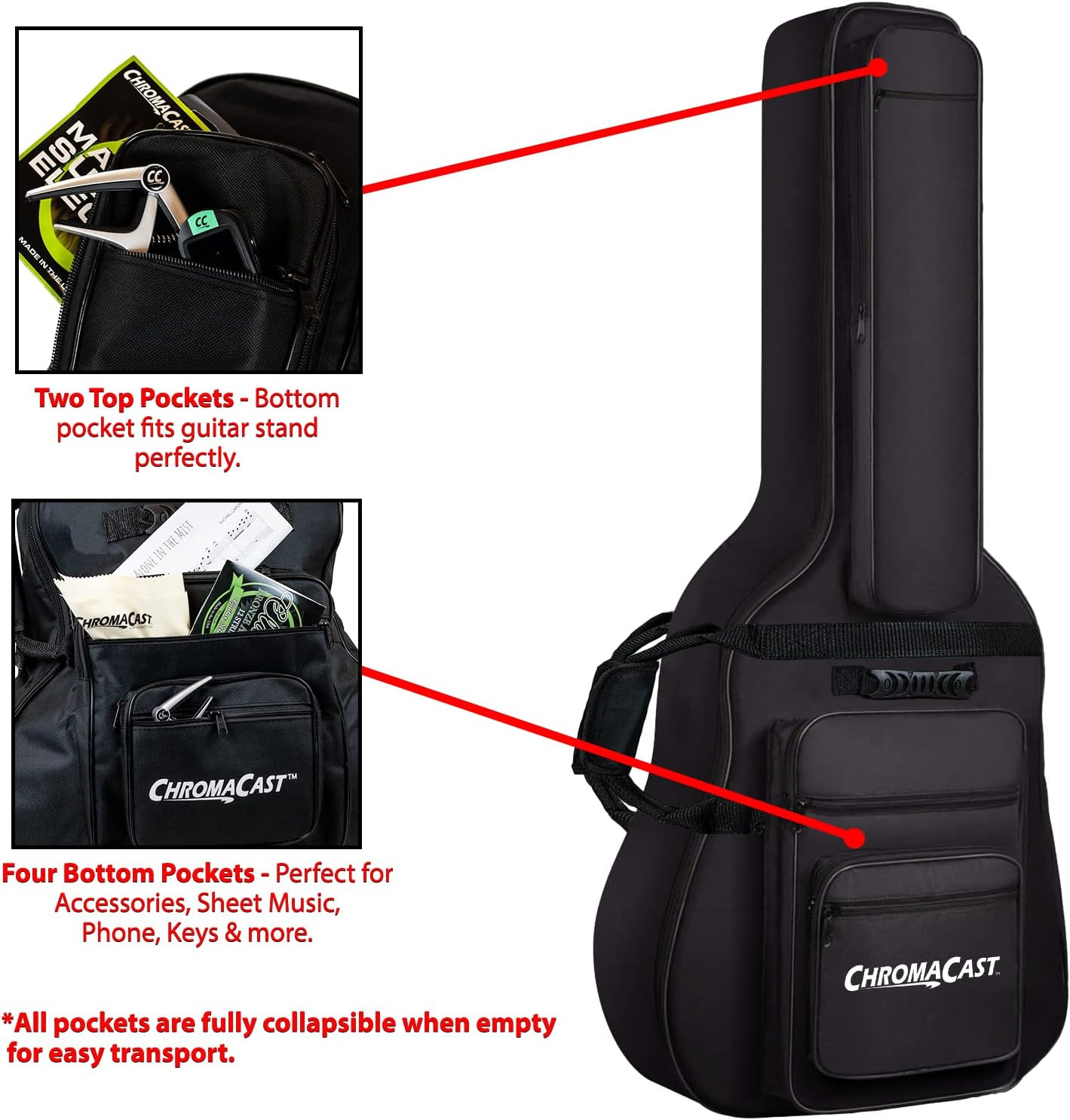 Chromacast Guitar Padded Gig Bag