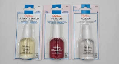 Sally Hansen Top Coat Lot of 3 Insta-Dri No Chip Ultimate Shield New Sealed