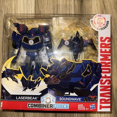 New Transformers SOUNDWAVE & LASERBEAK CombinerForce RID Robots In Disguise Rare