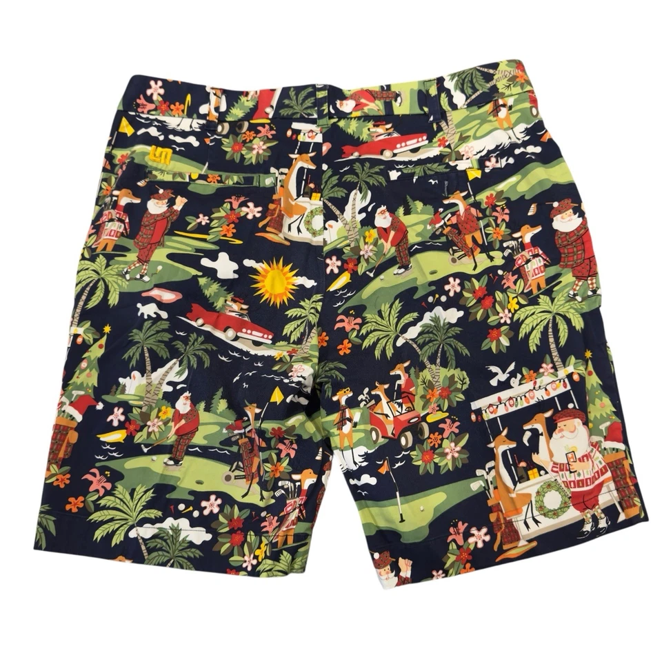 Loudmouth Men's Size 38 Christmas Santa Claus 10" Inseam Golf Chino Shorts euc - Image 4 of 4