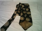 Natura Men's Black Necktie With Circle Designs — photo 2