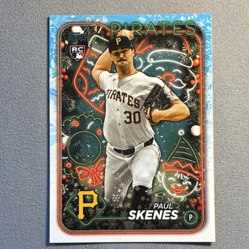 Topps 2024 Holiday Paul Skenes Pittsburgh Pirates Rookie H165 MLB Trading Card