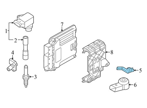 2015-2016 2019-2020 AUDI A3 1.4L - Impulse / Crankshaft Sensor 04C906433A - Picture 3 of 5