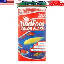 Color Enhancing Fish Food Flakes Goldfish Koi Nutrient Packed Clear Water New
