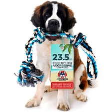 Large Dog Rope Toy 23.5 Inch Tug of War Durable Pull Aggressive Chewers