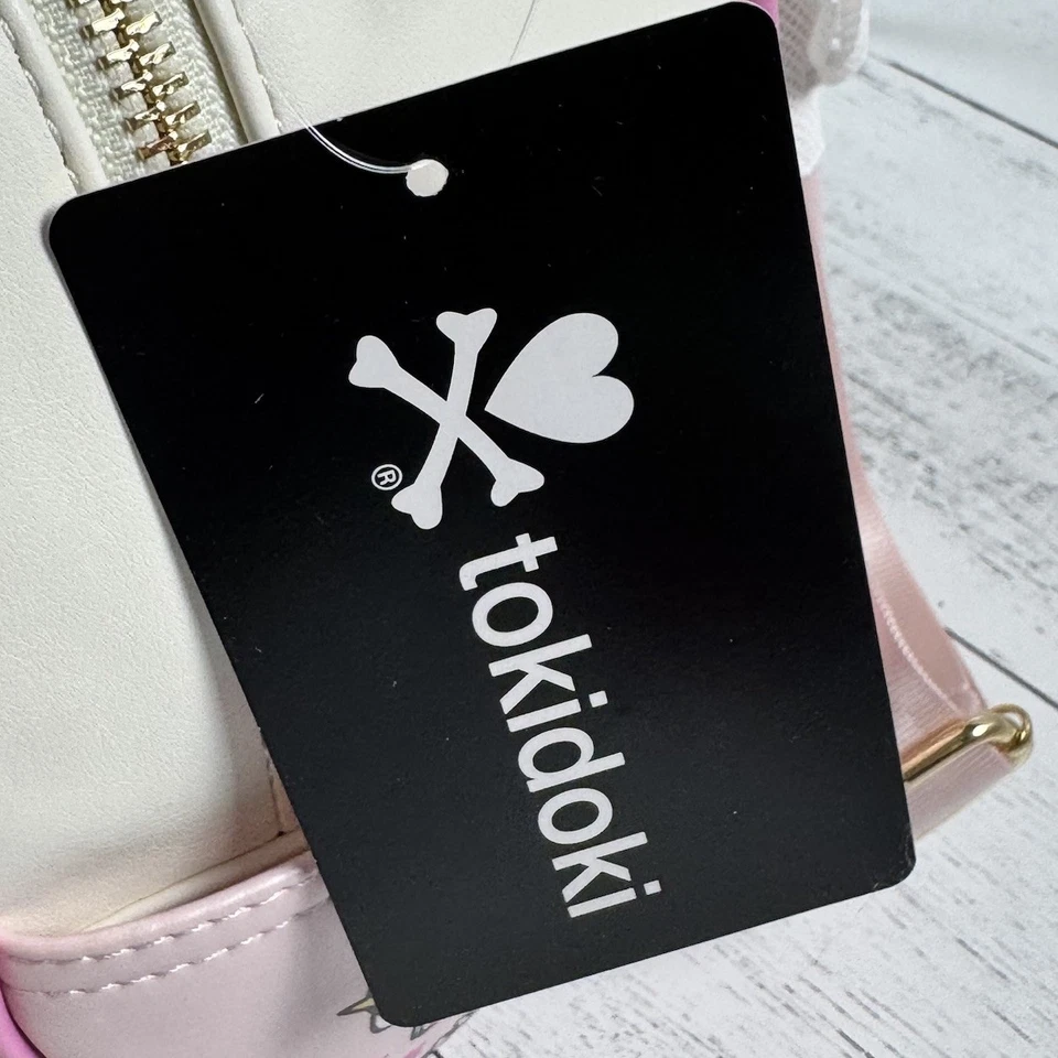 Tokidoki Unicorno Flor de Cerezo Mini Mochila con Bolsa Transparente Llavero Nueva Foto 4 de 4