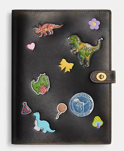 US duties incl.✨ Coach Rexy Notebook in Loved Leather with