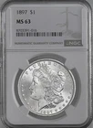 1897-P  $1  MORGAN SILVER DOLLAR  "PHILADELPHIA"  NGC MS63  #8703391-016