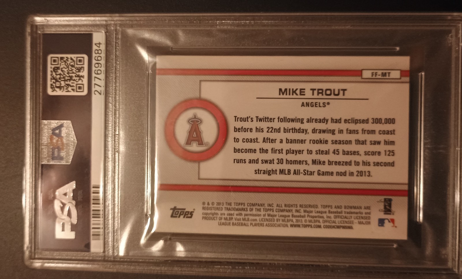 2013 Bowman ⚾ Future of Franchise Mini MIKE TROUT 🎆PSA 10 🎆 view 2