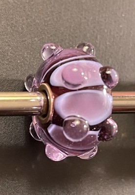Trollbeads Event Purple Caterpillar Gorgeous! Buds Rare HTF