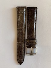 Michele 18mm Genuine Metalic Brown Alligator Leather Watch Strap MS18AA510008