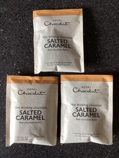 Hotel Chocolat Salted Caramel Hot Chocolate Sachets x3 for Velvetiser dated 2027