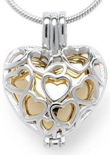 Heart Locket with Insert Memorial Necklace J-2080 