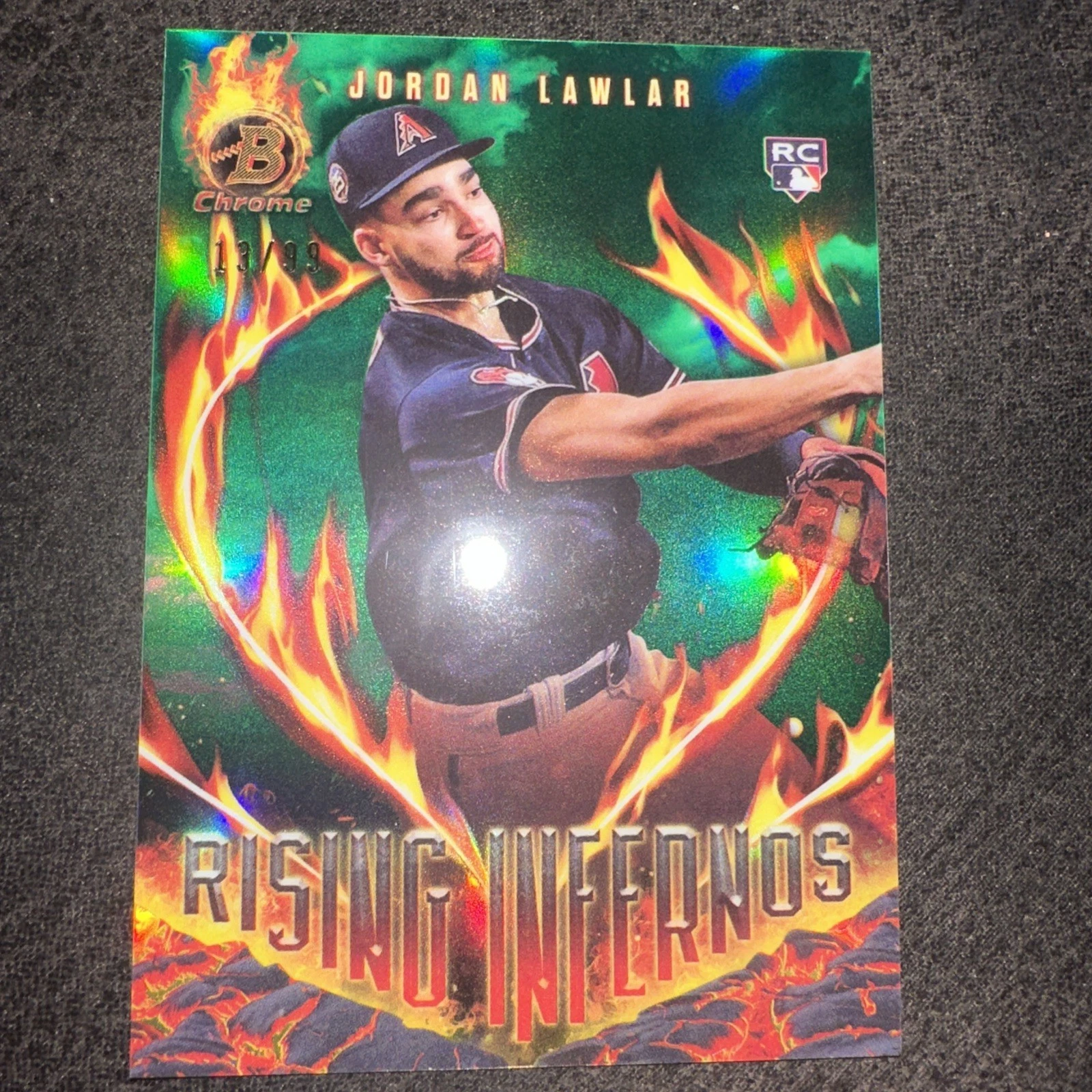 2024 Bowman - Rising Infernos Green Jordan Lawlar #RI-3 (RC) 13/99