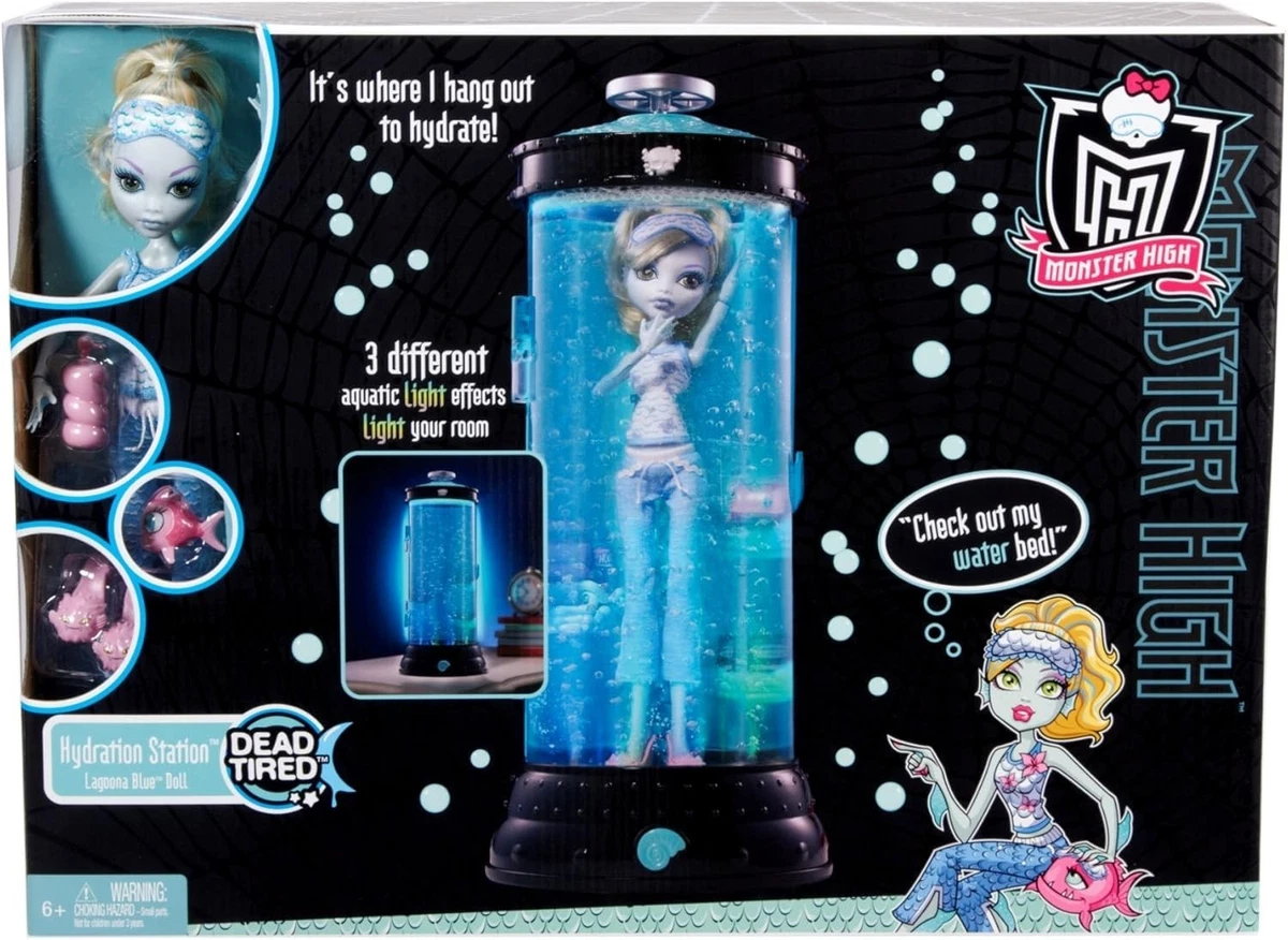 Monster High - Muñeca Lagoona Blue con Hidrocápsula Luminosa- 1G- NRFB