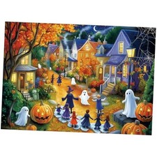 Halloween 1000 Piece Jigsaw Puzzle for Adults - 27"x19" Ghosts Haunted