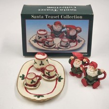 Miniature Santa Claus Tea Set Cup  Saucer w Box 7" Christmas Collection 1995