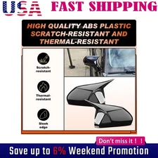 For Toyota Camry 2018-2025 Side Rearview Mirror Cover Cap Trim Gloss Black new