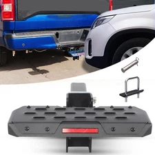 For 2" Receiver Trailer Towing Hitch Step Bar Rear Bumper Guard Truck Van Car