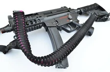 60" Tactical 550 Paracord Gun Rifle Bow Shotgun Sling 1 or 2 Point PINK GRAY