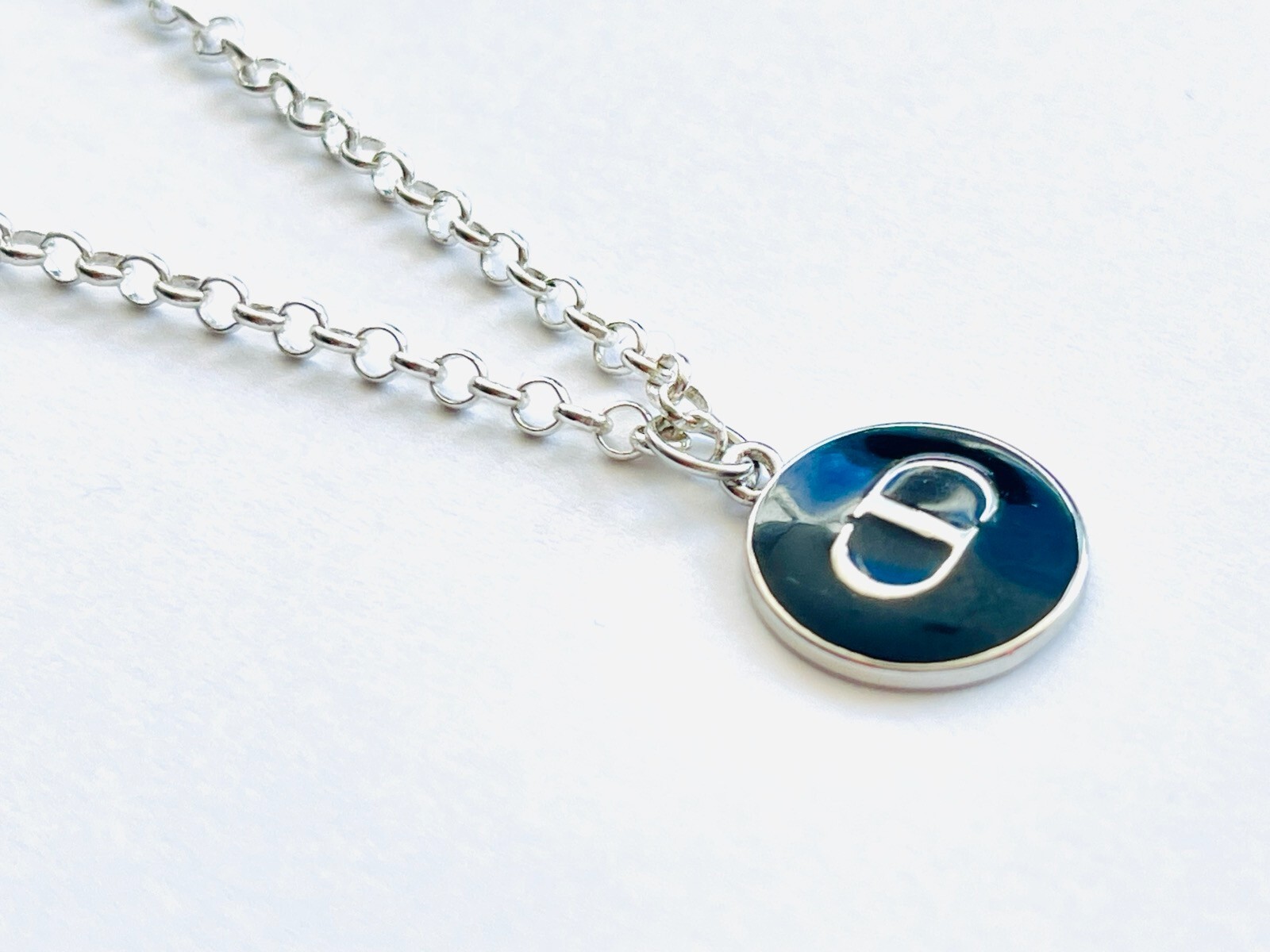 Dior Silver Zipper Pull Pendant with Chain 08 Inch