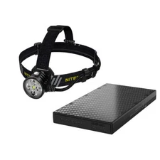 Combo: Nitecore HU60 USB Powerbank LED Headlamp - 1600 Lumen with NB5000 5000mAh