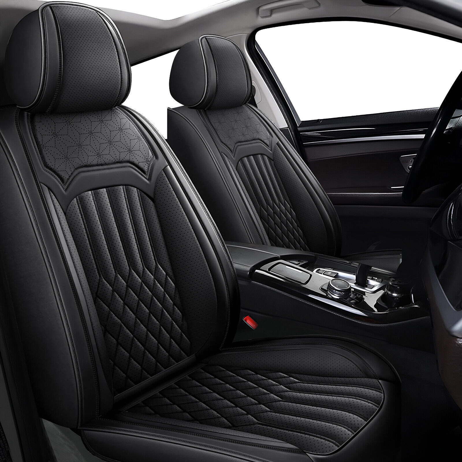 For Chevrolet Equinox 2011-2021 Front Rear Car Seat Covers Pu Leather Protector