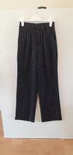 Urban Outfitters Ladies Striped Black Trousers XS W24 L31