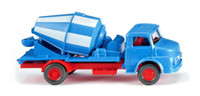 Wiking 53202 Mb Kurzhauber Betonmischer - Blau / Weiss, H0