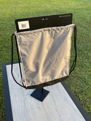 Nike Sport Golf Gym Sack Drawstring Backpack Sling Bag Grey Black - Picture 3 of 3