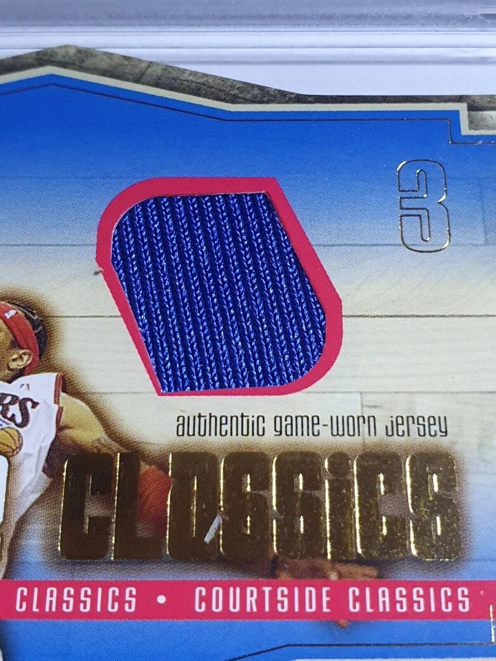 2003 Fleer Authentix Allen Iverson #PATCH Die Cut Game Worn Jersey - Rare - Image 2 of 3