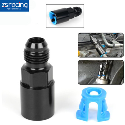 -6AN AN6 Fuel Adapter Fitting to 5/16''Quick Connect LS W/ Clip Female Black