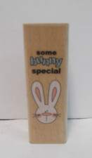 SOME BUNNY SPECIAL WOODEN STAMP BY STUDIO G NEW