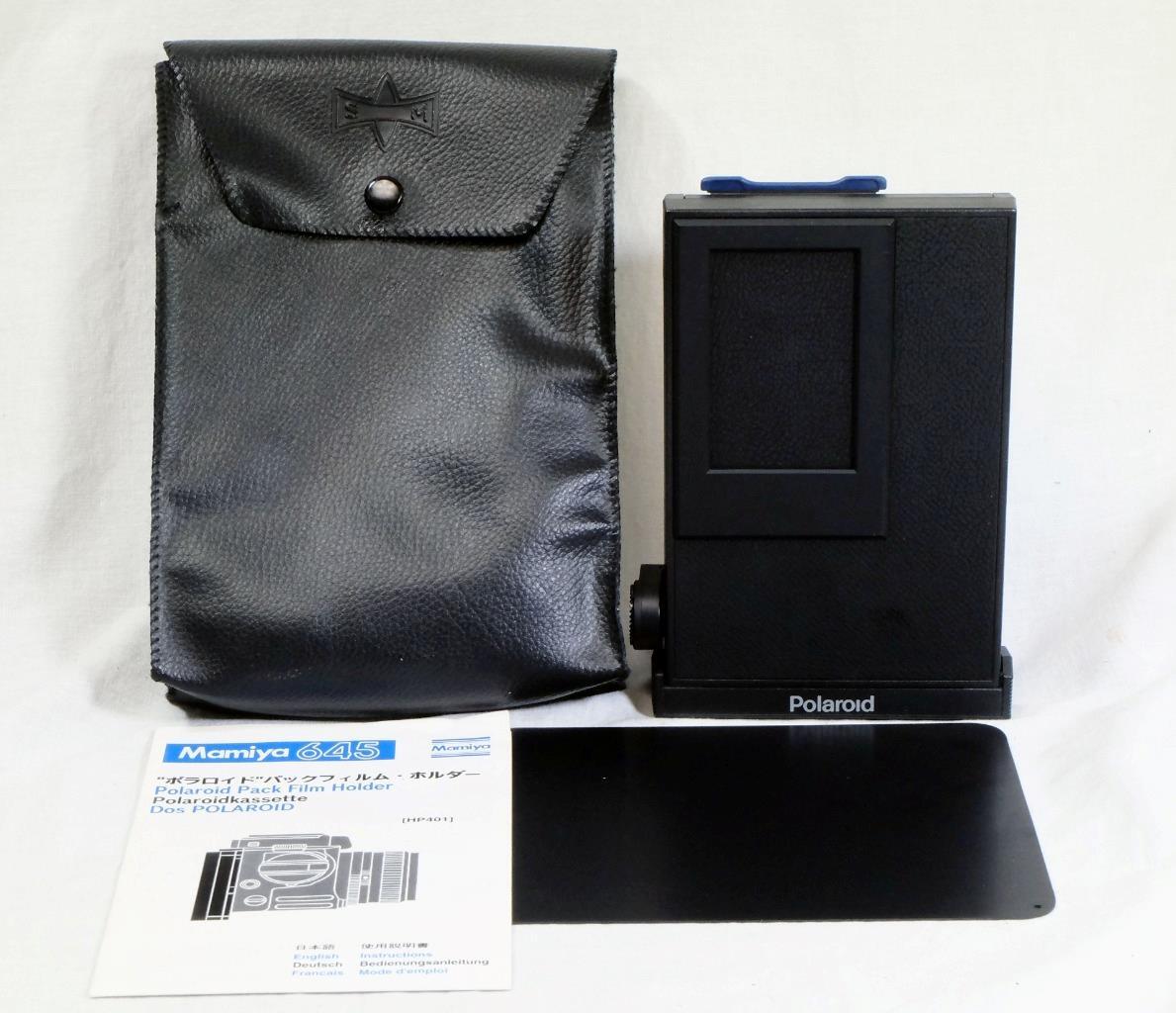 Polaroid Pack Film Holder for Mamiya 645 [HP401] + Case 