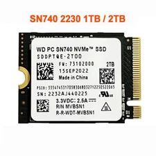 WD PC SN740 2TB 2230 SSD M.2 NVMe PCIe4x4 For Steam Deck ASUS ROG Flow X Laptop