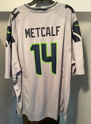 Seattle Seahawks Football Jersey Mens 3XL Gray NFL Nike DK Metcalf