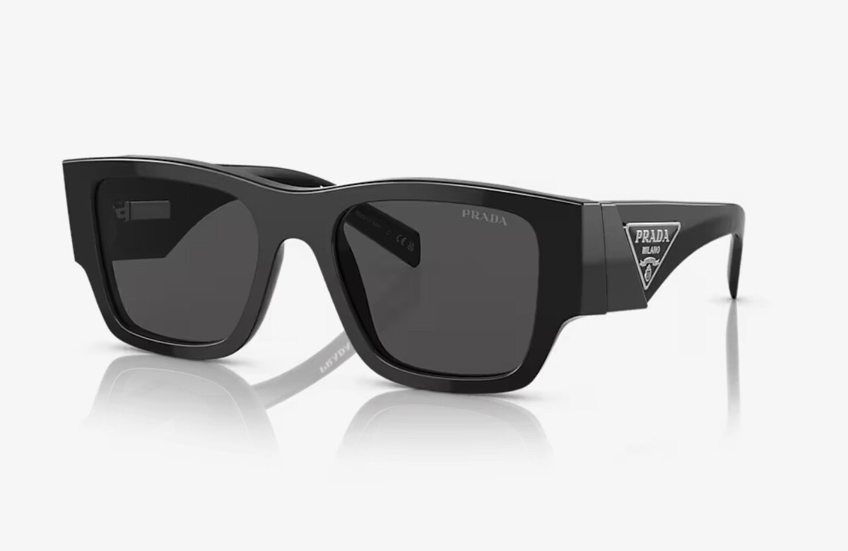 PRADA PR 09ZS PR 10ZS Sunglasses Black/ Silver Replacement