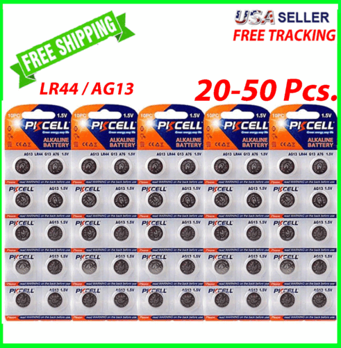 LR44 Knopfzelle 1,5 V Alkalibatterien AG13 A76 Uhr Spielzeug Taschenrechner 10-50 Stck. - Bild 1 von 24