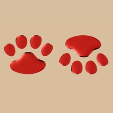 Car Decals-Animal Paw Prints X2-Cat/Dog, ETC. RED/Shiny Vinyl Stickers/NIP 